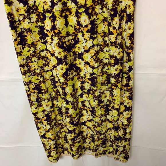SAM & LAVI Dress Dark Cottagecore Floral Bodycon Column Stretchy Womens SZ M - Picture 3 of 10